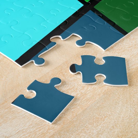 ステンドグラスのような美しいグラフィックデザイン ジグソーパズル (側面)