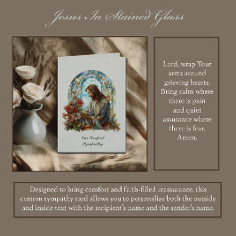 ステンドグラスのイエス　哀悼 カード