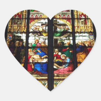 ステンドグラスのイメージ ハートシール