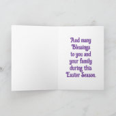 ステンドグラスのイースターエンジェルグリーティングカード カード (内部)