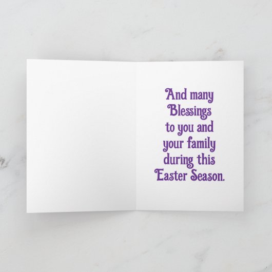 ステンドグラスのイースターエンジェルグリーティングカード カード (内部)