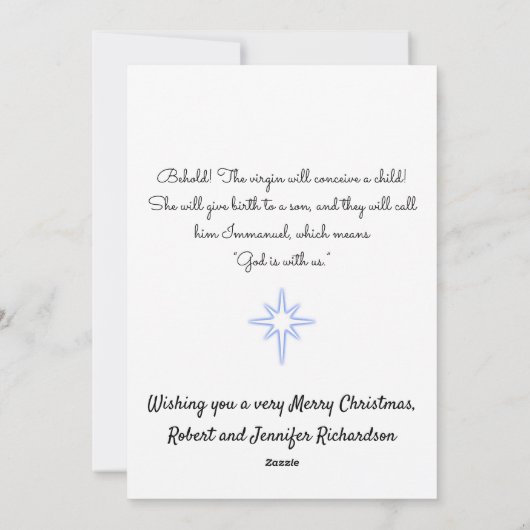 ステンドグラスのウィンドウをパーソナライズするメッセージ出生 シーズンカード (裏面)