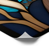 ステンドグラスのオルカ ポスター (角)