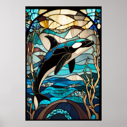 ステンドグラスのオルカ ポスター (正面)