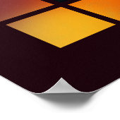 ステンドグラスのキャンドルMIxedメデ絵画ィアの芸術 ポスター (角)