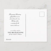 ステンドグラスのキリストの降誕祭 シーズンポストカード (裏面)