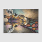 ステンドグラスのキリンの切り離し 薄葉紙 (正面)