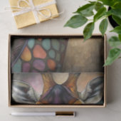 ステンドグラスのキリンの切り離し 薄葉紙 (ギフト)