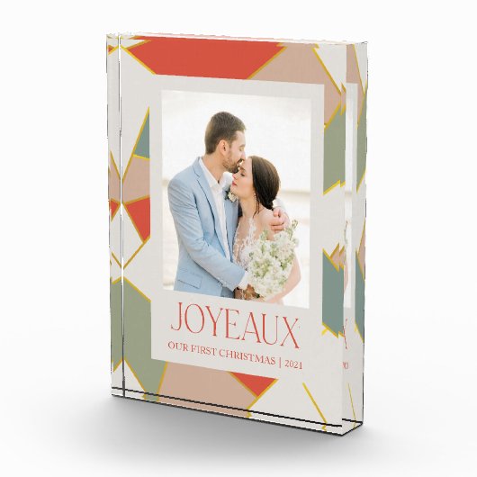 ステンドグラスのクリスマスたった今結婚しましたフォトブロック フォトブロック (右)