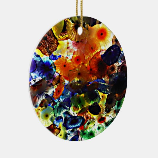 ステンドグラスのクリスマスのオーナメント セラミックオーナメント (右)