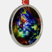 ステンドグラスのクリスマスのオーナメント メタルオーナメント (右)