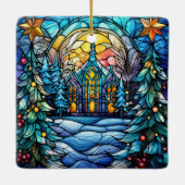 ステンドグラスのクリスマスオーナメント セラミックオーナメント (裏面)