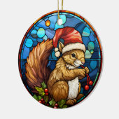 ステンドグラスのクリスマスオーナメント セラミックオーナメント (左)