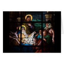 ステンドグラスのクリスマスカード