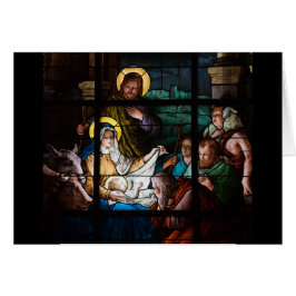 ステンドグラスのクリスマスカード