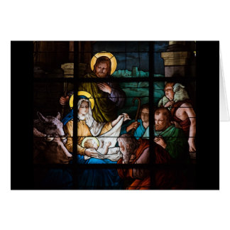 ステンドグラスのクリスマスカード