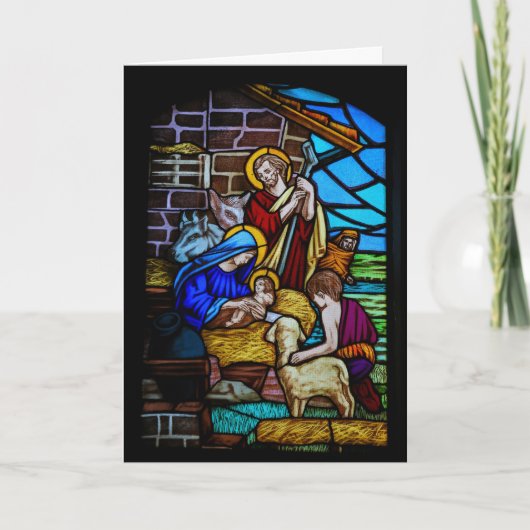 ステンドグラスのクリスマスカード シーズンカード (正面)