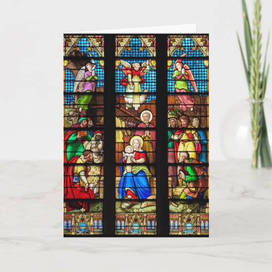 ステンドグラスのクリスマスカード シーズンカード (正面)