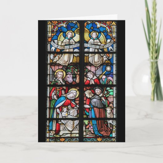 ステンドグラスのクリスマスカード シーズンカード (正面)