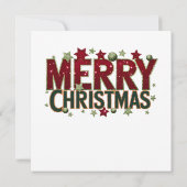 ステンドグラスのクリスマスグリーティングカード (裏面)