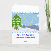 ステンドグラスのクリスマスツリーのグリーティングカード シーズンカード (裏面)