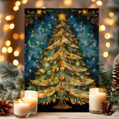 ステンドグラスのクリスマスツリー シーズンカード