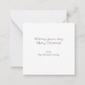 ステンドグラスのクリスマスツリー ノートカード (裏面)