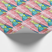 ステンドグラスのクリスマスツリー ラッピングペーパー (角)