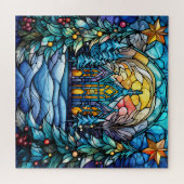 ステンドグラスのクリスマスパズル ジグソーパズル (横)