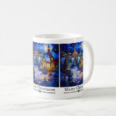 ステンドグラスのクリスマスマグカップ コーヒーマグカップ (正面右)