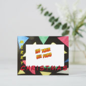 ステンドグラスのクリスマス写真はがきを追加 ポストカード (スタンド正面)