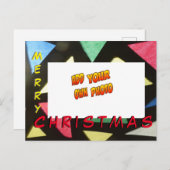 ステンドグラスのクリスマス写真はがきを追加 ポストカード (正面/裏面)