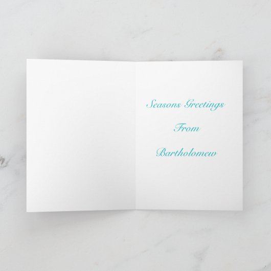 ステンドグラスのクリスマス カード (内部)