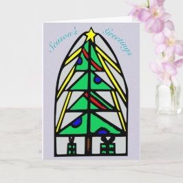ステンドグラスのクリスマス カード