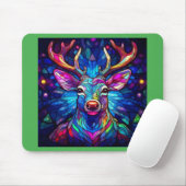 ステンドグラスのクロストマストナカイ マウスパッド (マウス)