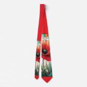 ステンドグラスのケシ ネクタイ (裏面)