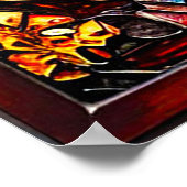 ステンドグラスのサメ ポスター (角)