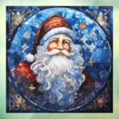 ステンドグラスのサンタ窓にしがみつく ウィンドウサイン (シート3)