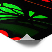 ステンドグラスのシャスタ山 ポスター (角)