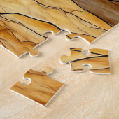 ステンドグラスのシーグルのビーチ ジグソーパズル (側面)