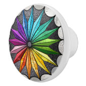 ステンドグラスのスタイルの陶磁器のノブ セラミックノブ (右)