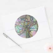 ステンドグラスのステッカー（リフト灯） ラウンドシール (封筒)