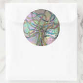 ステンドグラスのステッカー（リフト灯） ラウンドシール (バッグ)