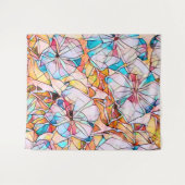 ステンドグラスのスミレ タペストリー (正面(横))