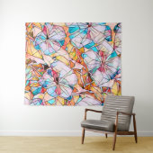 ステンドグラスのスミレ タペストリー (インサイチュ(横))