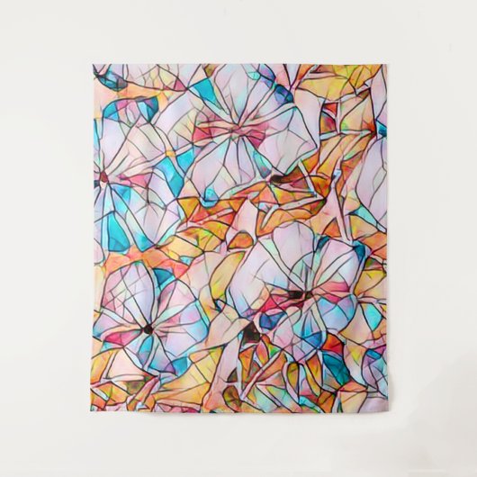 ステンドグラスのスミレ タペストリー (正面)