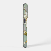 ステンドグラスのダイジー エレガントな野の花のiPhoneケース iPhoneケース (右側面)