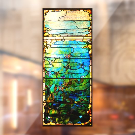 ステンドグラスのティファニーの窓はヒトデに見える ウィンドウサイン (シート2)