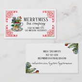 ステンドグラスのティーカップハンドブレンドティー 名刺 (正面/裏面)