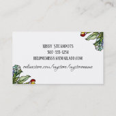 ステンドグラスのティーカップハンドブレンドティー 名刺 (裏面)